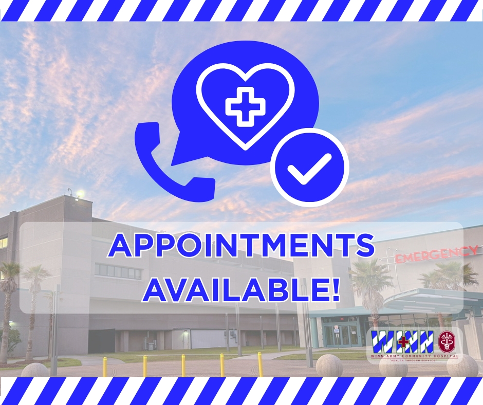 Appointments available